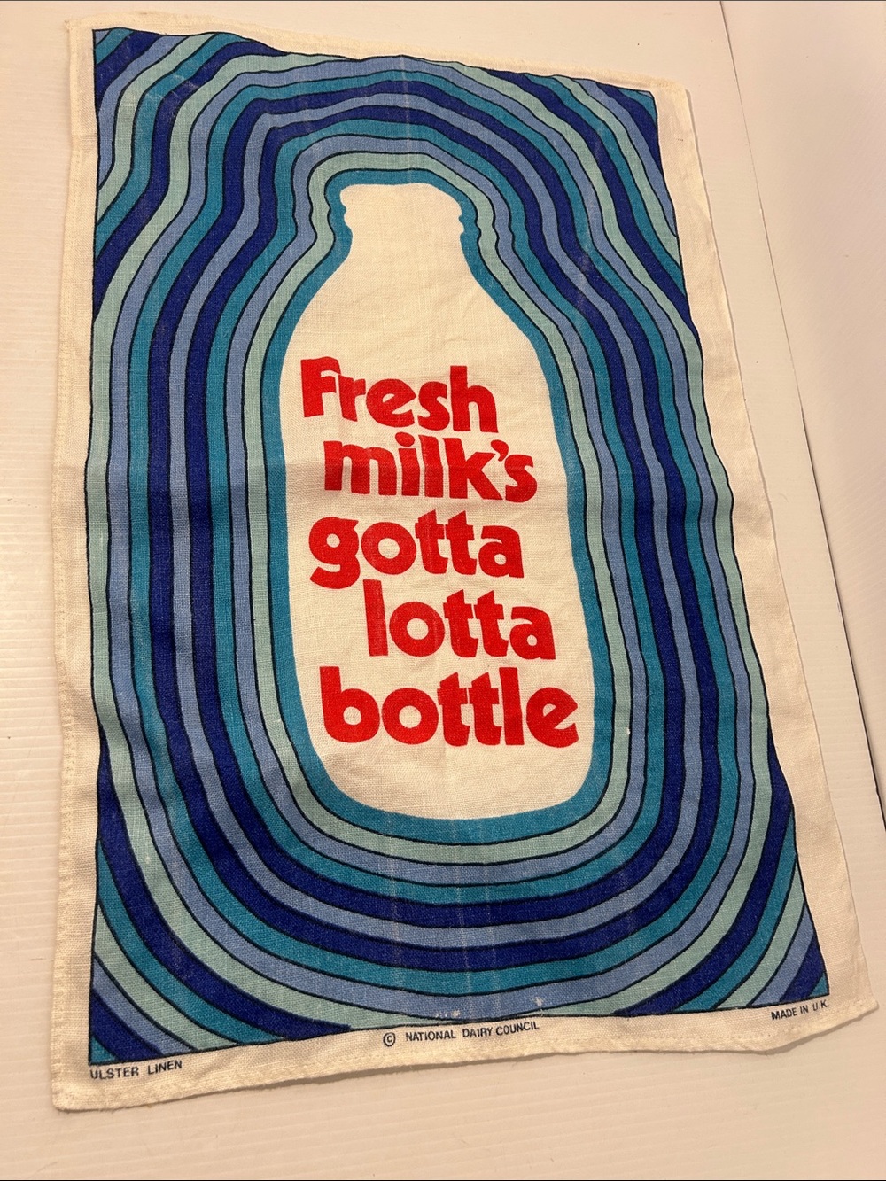 Ulster Linen vintage tea towel national dairy council